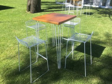 Cocktail Bench Table - Hair Pin Legs - SQUARE