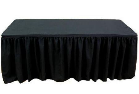 Buy PARTISKY Black Polyester Table Skirt for Rectangle Tables 6ft Wrinkle  Resistant Pleated Ruffle Table Cloth for Banquet Wedding Trade Baby Shower  Display Gift Dining Table Online at Low Prices in India 