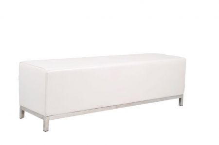 Ottoman - Rectangular Bench Seat - White