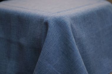 3.3m Chambray Linen Look Round Cloth