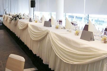 Bridal Table Swagging  with draping
