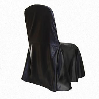 Black Satin LF Freeflow/drop chair cover