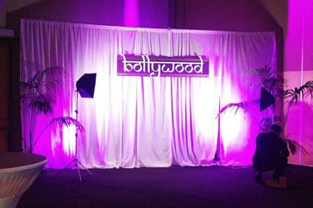 Backdrops with Uplights only available with  wedding packages